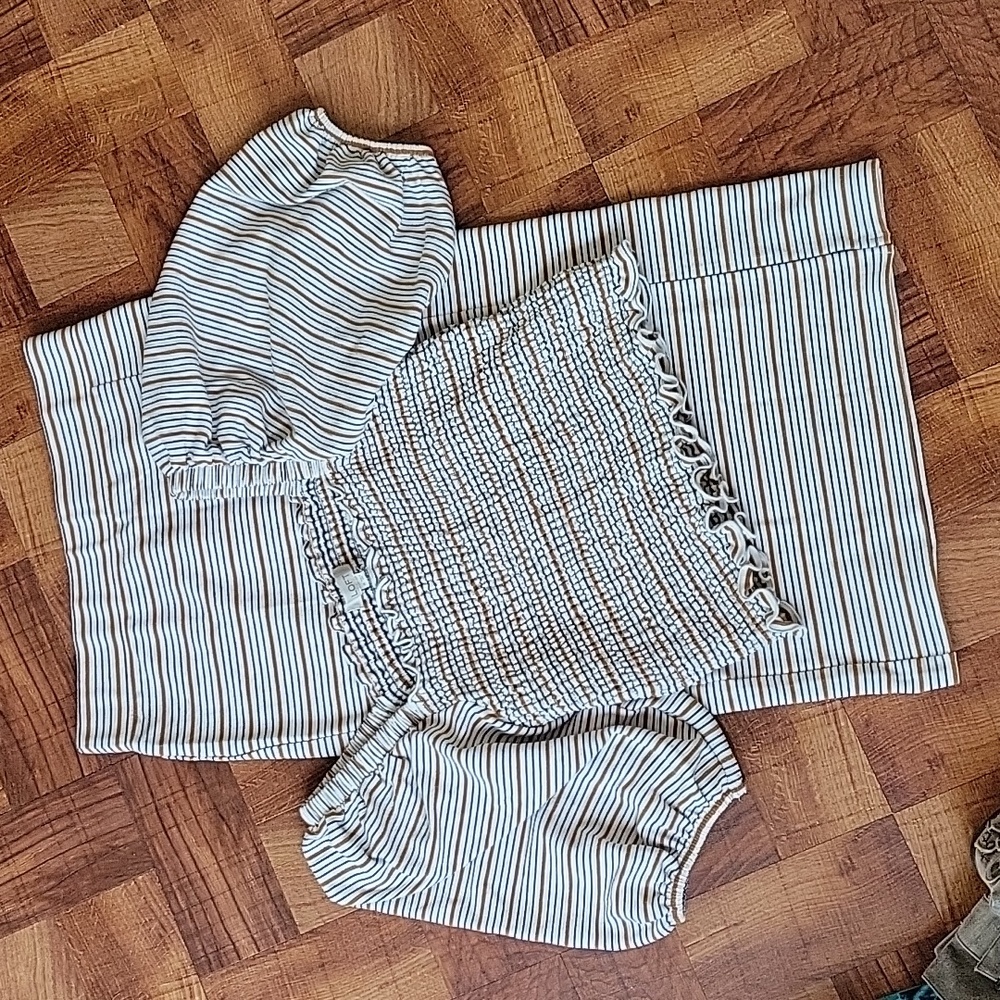 LOFT Peplum Top & Midi Skirt